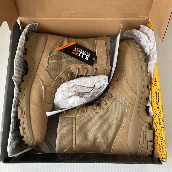 NIB 5.11 Men’s Tactical Speed 3.0 Coyote Side-Zip Boot w/Shoe Box - Picture 7 of 16